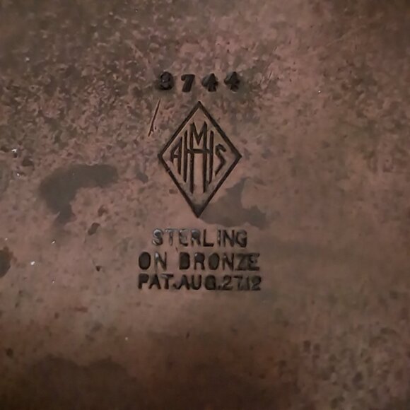 Heintz #3744 Sterling on Bronze Love Birds Vase c1915 - Picture 7 of 9